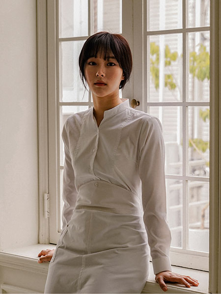 A.MONT2019秋冬新款纯色短厨师围裙