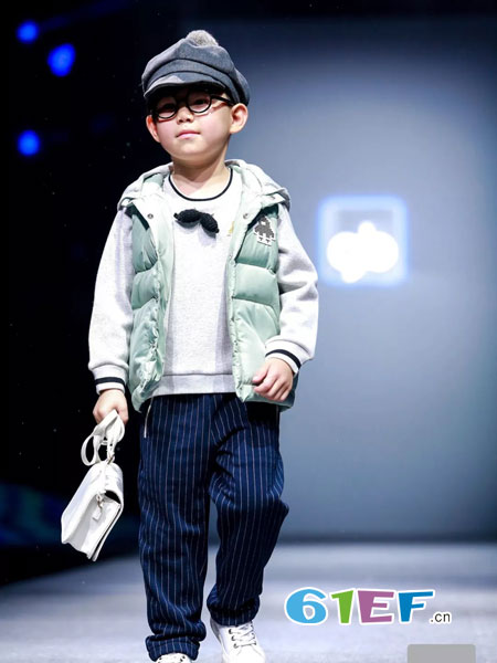 GB KIDS童装2018秋冬羽绒马甲 儿童马夹学生棉服外套黑色