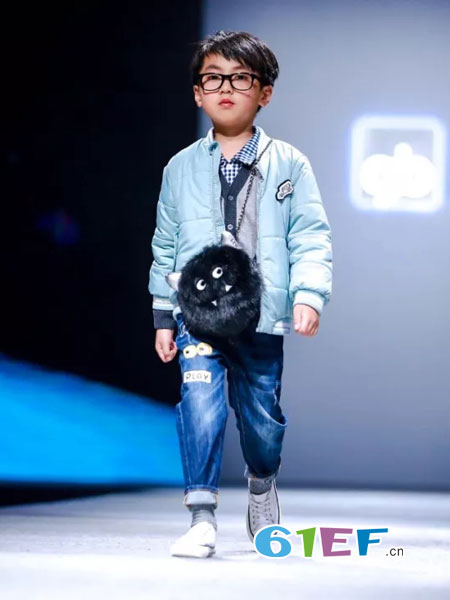 GB KIDS童装2018秋冬新款韩版中长款防寒羽绒服