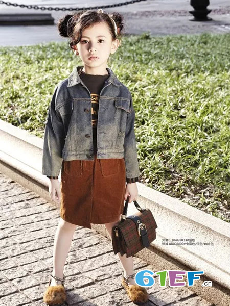 WQKEKE温琪可可童装2018秋冬灯芯绒小碎花连体秋冬连衣裙