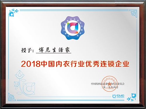 2018中国内衣行业优秀连锁企业