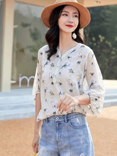 华丹尼威廉希尔中文官网
威廉希尔中文网
2022夏季白色中国风韩版淑女快时尚文艺范小清新通勤风百搭上衣