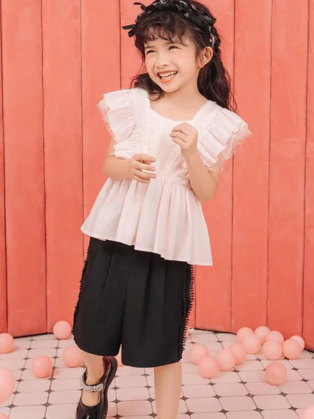 小食梦兽 - miidiitapir童装威廉希尔中文网2022夏季压褶网纱气质上衣